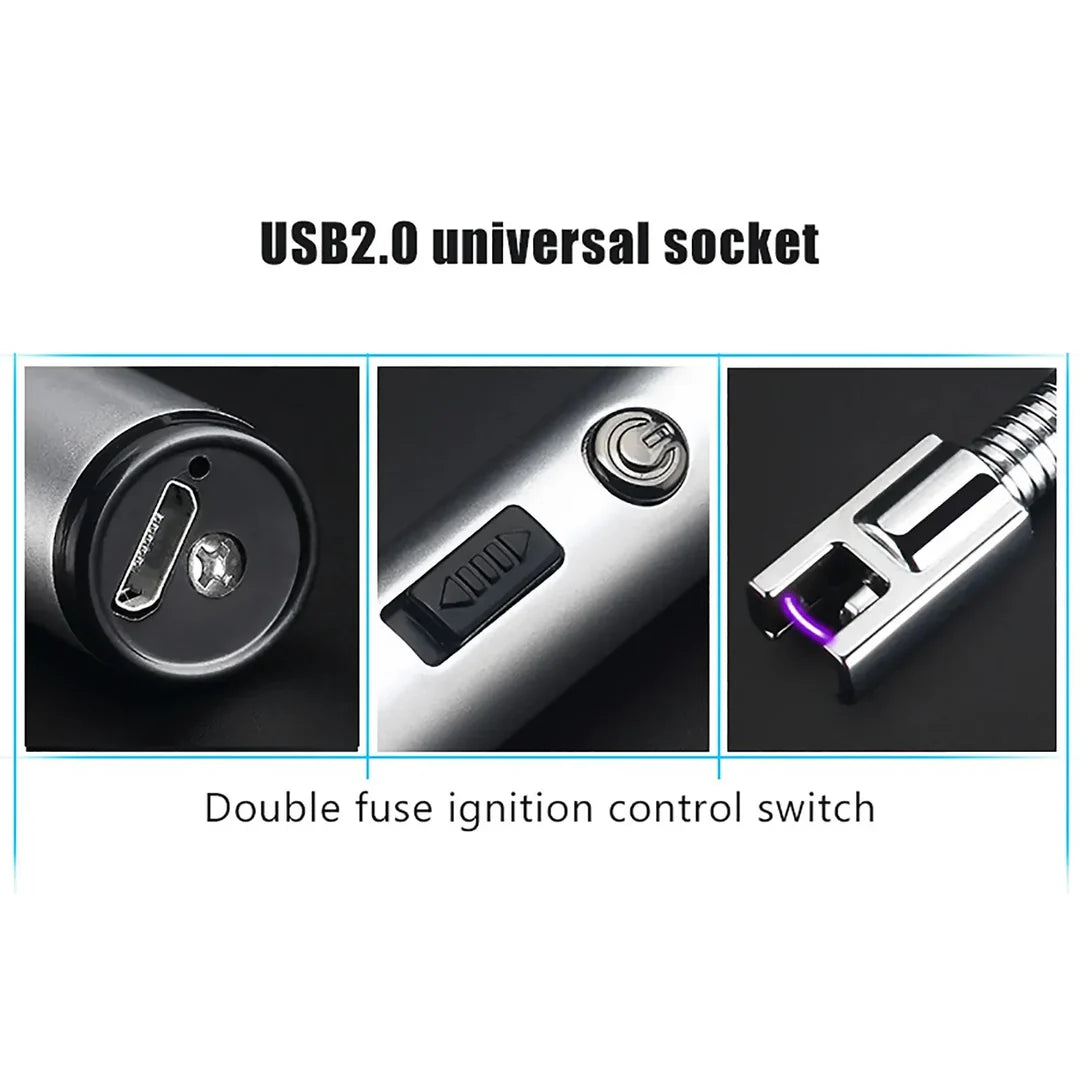 USB Rechargeable Electric Lighter - Windproof Arc Lighter
