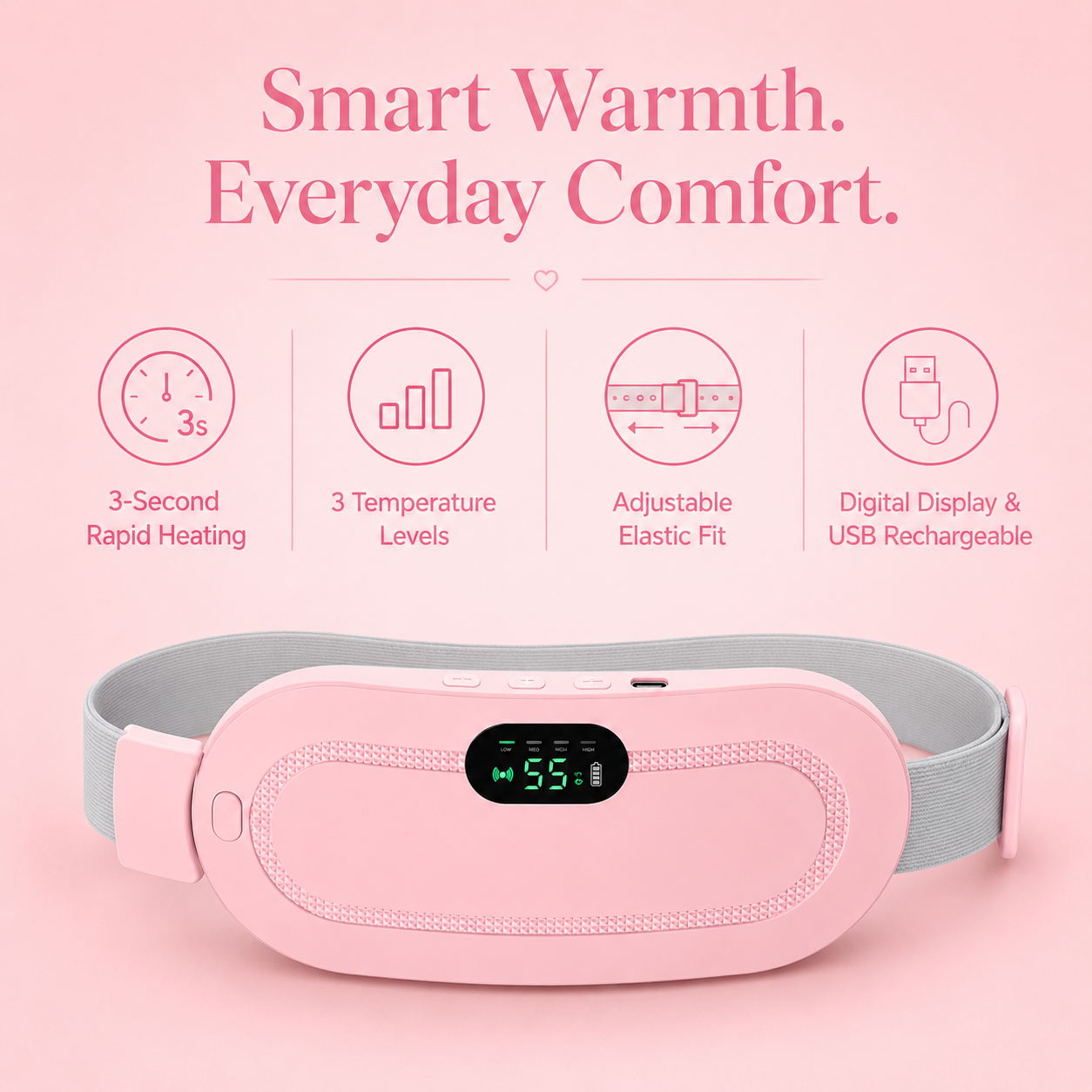 Portable Menstrual Heating Pad & Massager Belt - Just Rs 1499 Sale is Live