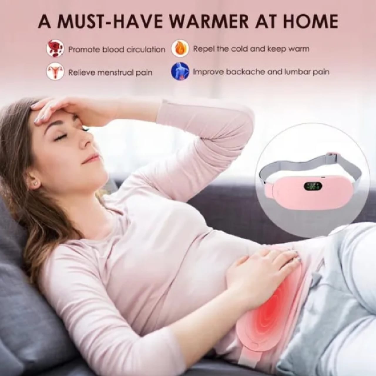 PERIOD CRAMP RELIEF BELT -Portable Menstrual Heating Belt